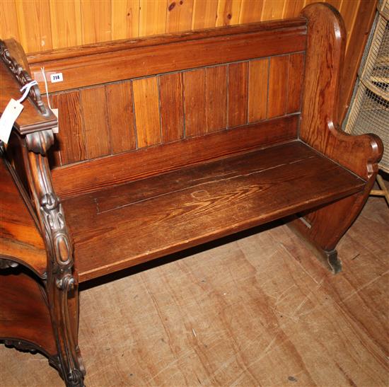 Victorian pine pew